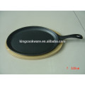 pre-seasoned cast iron sizzling pan plate with good quality